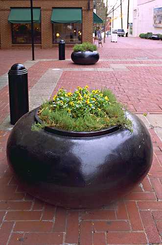 Flowerpots on Downtown Mall (photo by Stowe Keller)