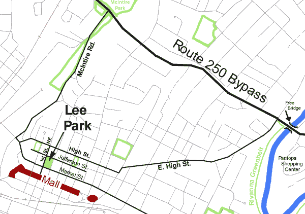 Map to Lee Park