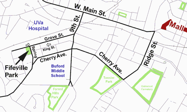 Map to Fifeville Park